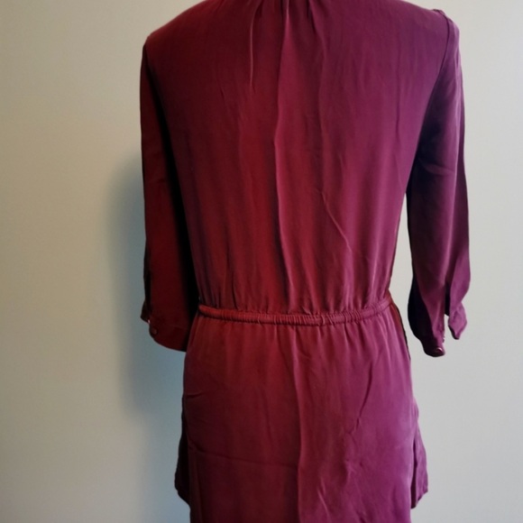 T. Babaton Burgundy Silk Bennett Dress from Aritzia - Picture 2 of 5